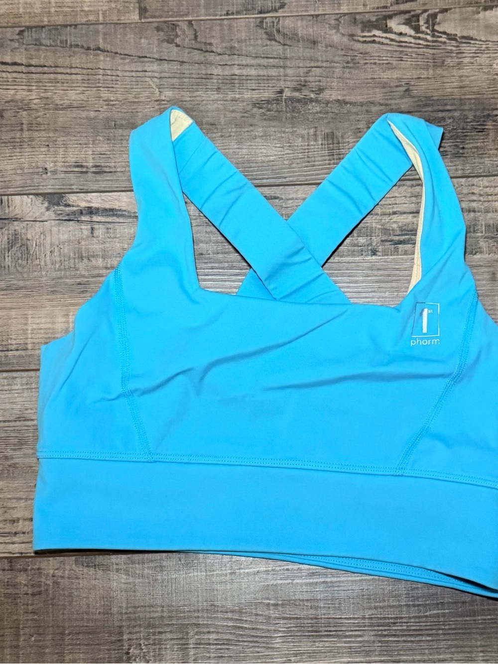 1st Phorm Women's Aqua Cross-Back Sports Bra
